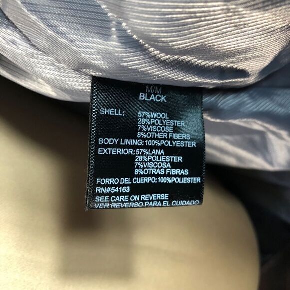 Calvin Klein mid length coat black size Medium - Picture 5 of 8